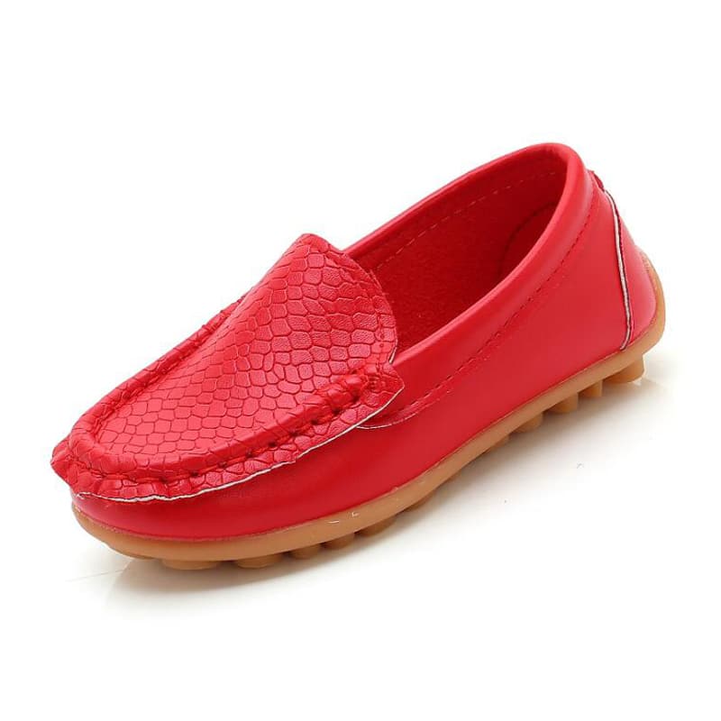 Mocasín de piel suave tipo slip-on para niños