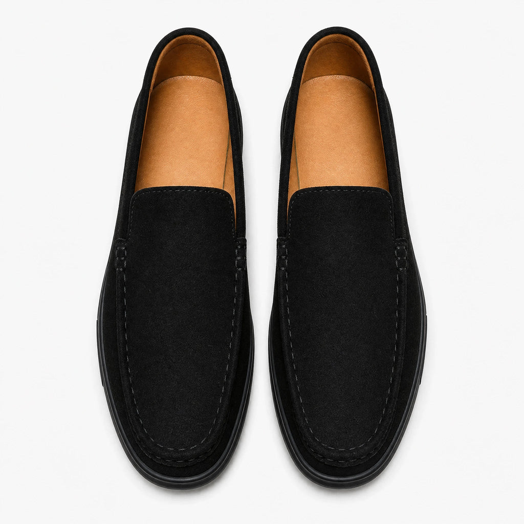 Mocasín de suela dentada hombre, color negro, foto 1