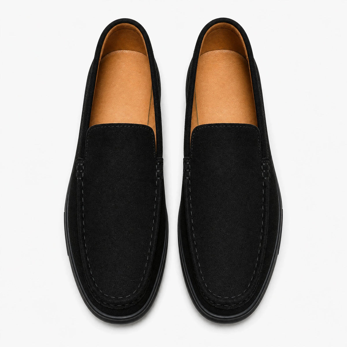 Mocasín de suela dentada hombre, color negro, foto 1