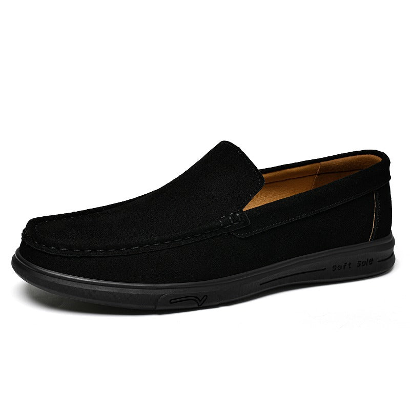 Mocasín de suela dentada hombre, color negro, foto 5