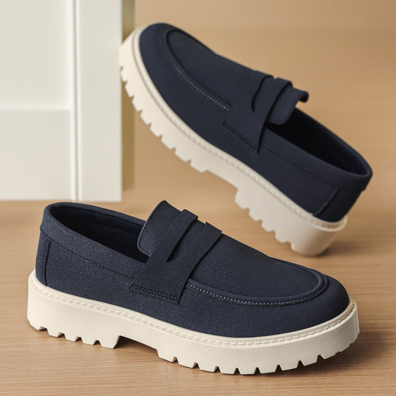 Detalle de la lengüeta trabajada del mocasín