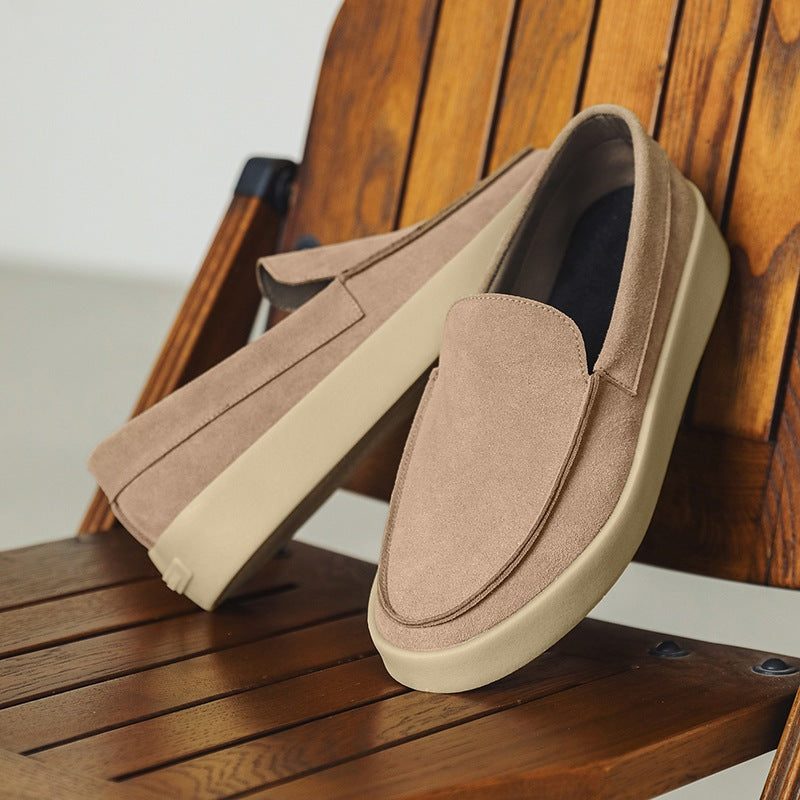 Mocasín de suela gruesa negro de ante, color negro, foto 11