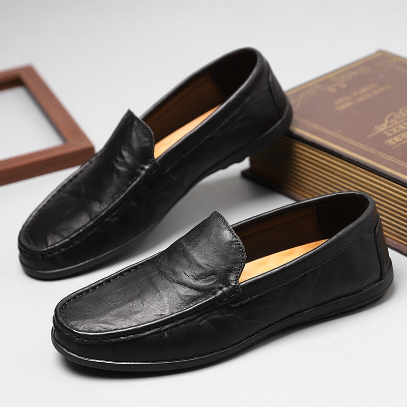 Mocasines transpirables de piel sintética para hombres