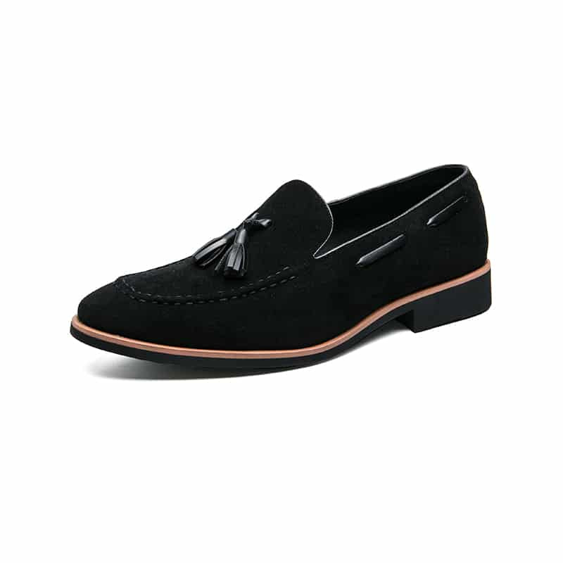 Mocasines informales de ante auténtico con borlas para hombre