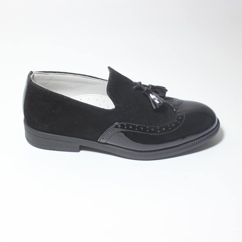 Mocasines de cuero con borlas para niños