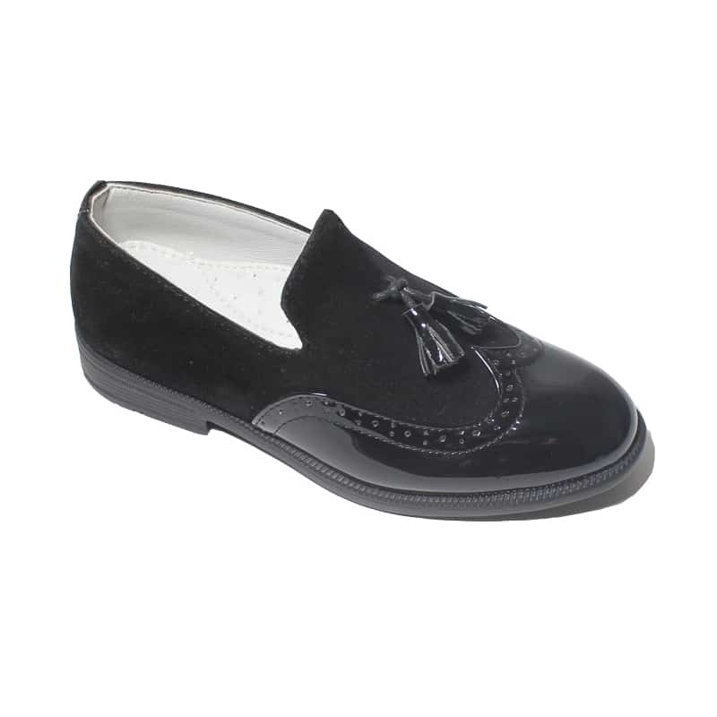 Mocasines de cuero con borlas para niños