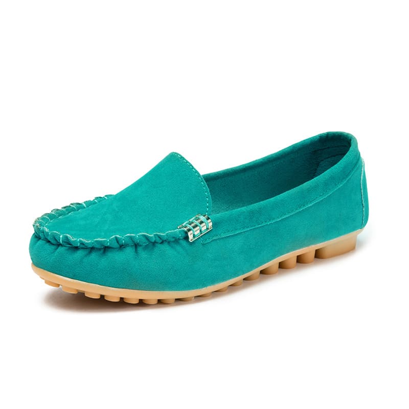 Mocasines de suela blanda en ante