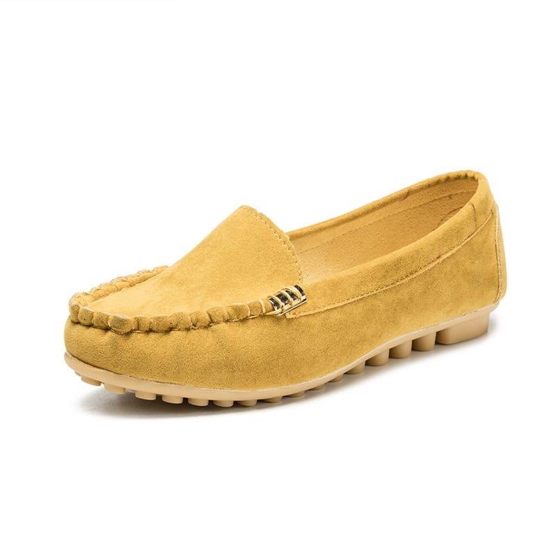 Mocasines de suela blanda en ante