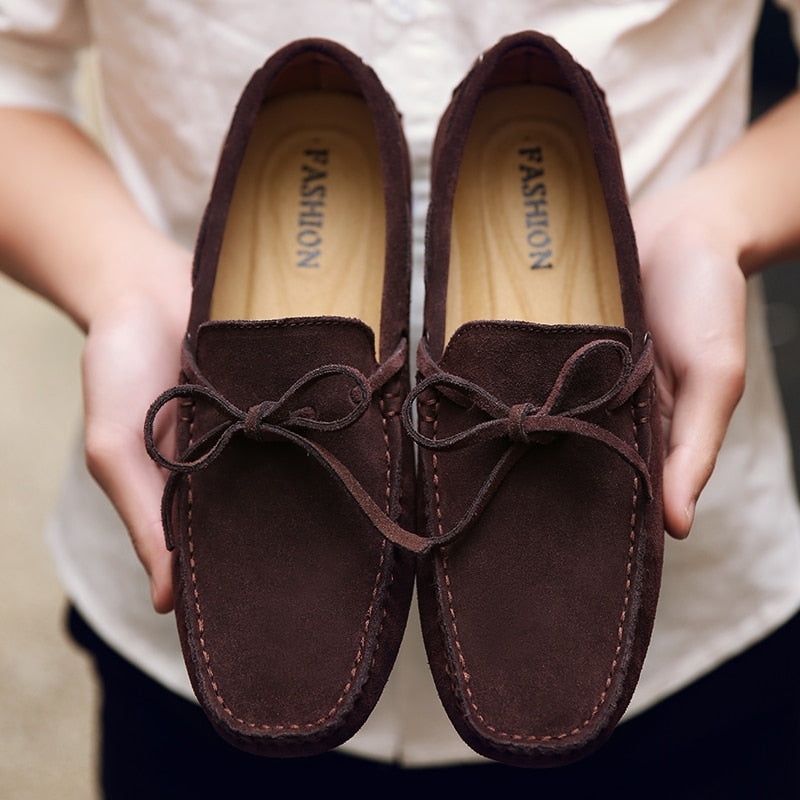 Mocasines de ante liso de colores para hombre