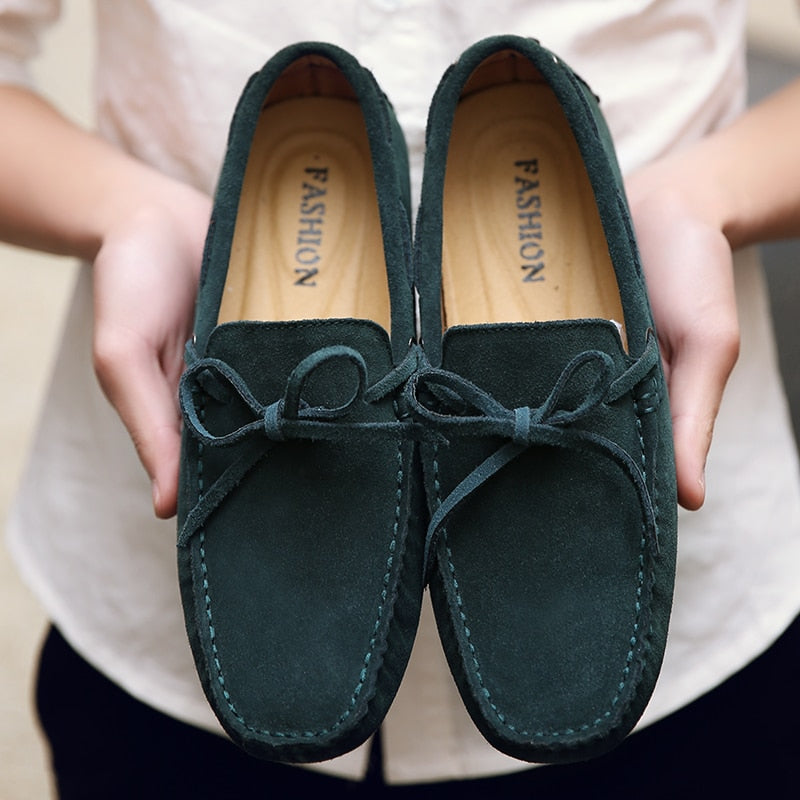Mocasines de ante liso de colores para hombre