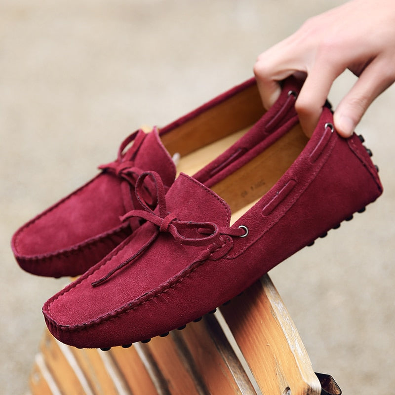 Mocasines de ante liso de colores para hombre