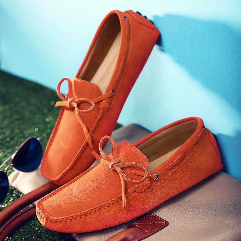 Mocasines de ante liso de colores para hombre
