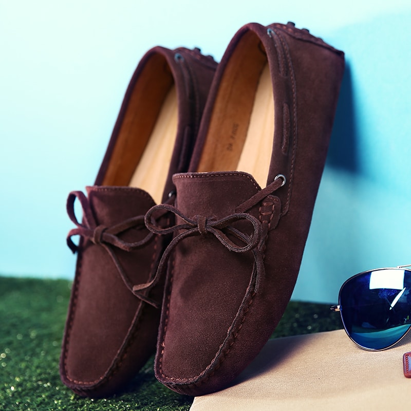 Mocasines de ante liso de colores para hombre