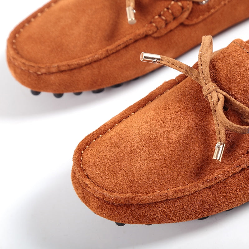 Mocasines suaves de ante para mujer