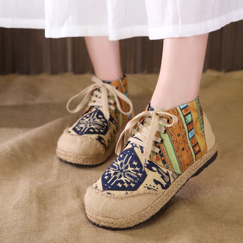 Mocasines indios de lona