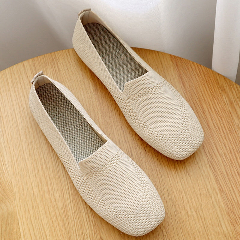 Mocasines flexibles de malla para mujer