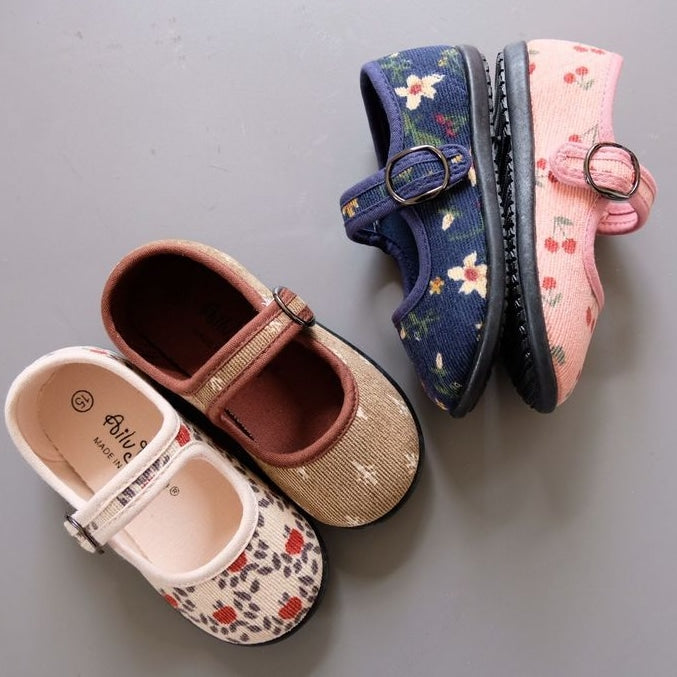 Mocasines de pana para niña