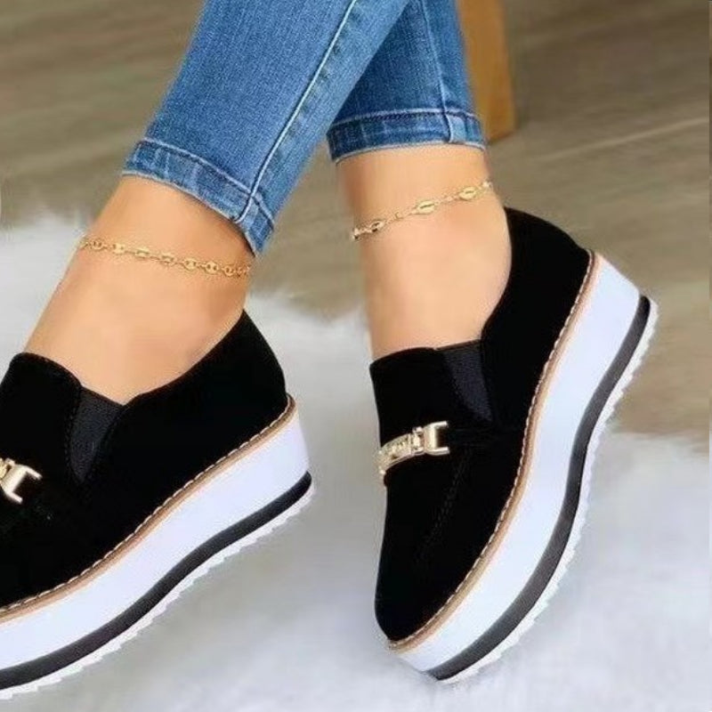 Mocasines con plataforma cómodos para mujer