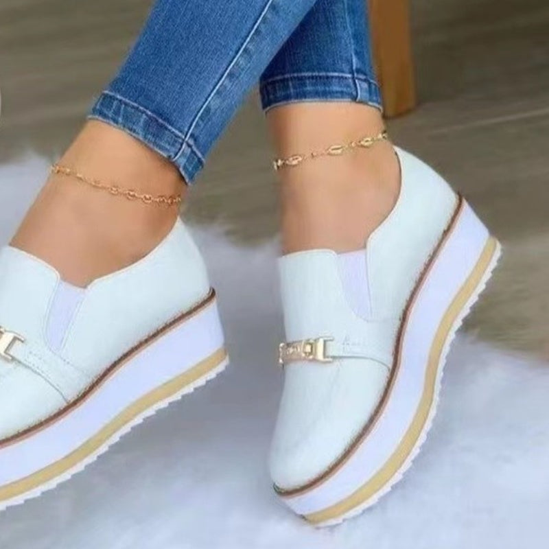Mocasines con plataforma cómodos para mujer
