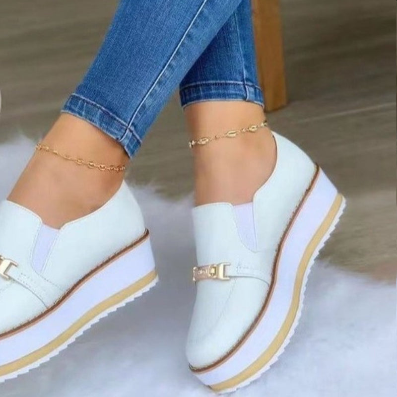 Mocasines con plataforma cómodos para mujer