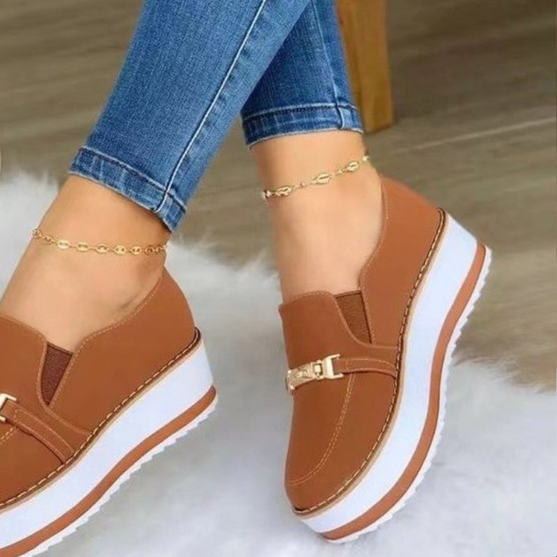 Mocasines con plataforma cómodos para mujer