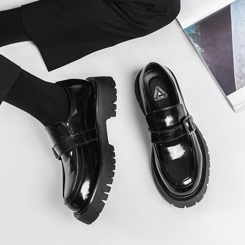 Mocasines de plataforma de cuero para hombre