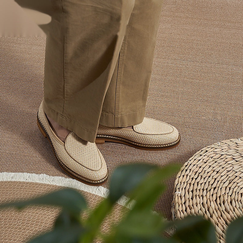Mocasines elegantes de hombre con costuras vistas, color marrón oscuro, foto 9