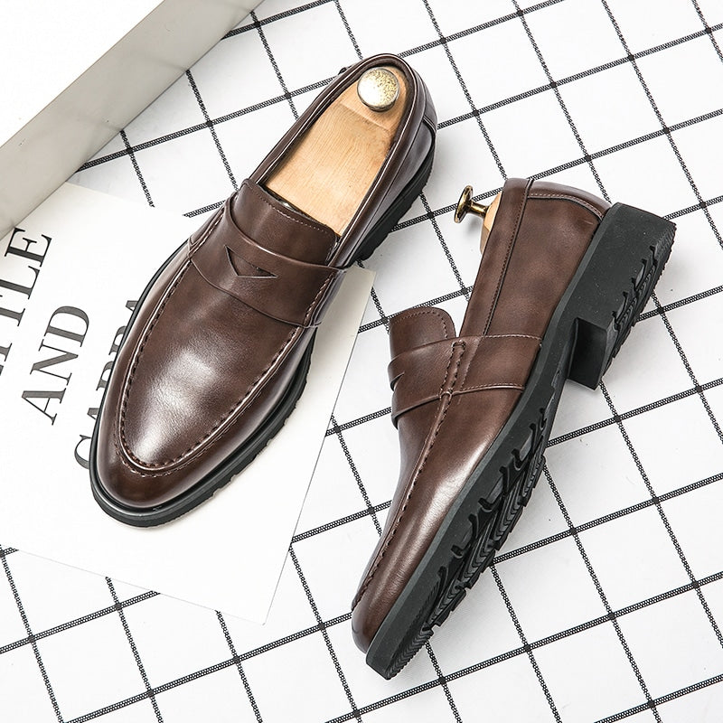 Mocasines de cuero formales para hombre