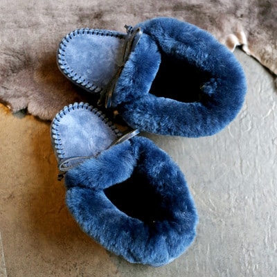 Mocasines indios de invierno de ante forrados
