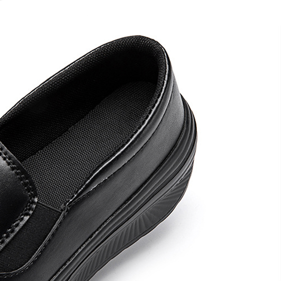 Mocasines ortopédicos con plataforma en polipiel