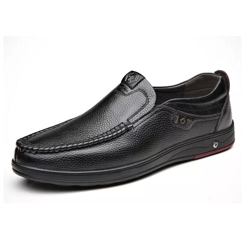 Mocasines ortopédicos de piel auténtica para hombre