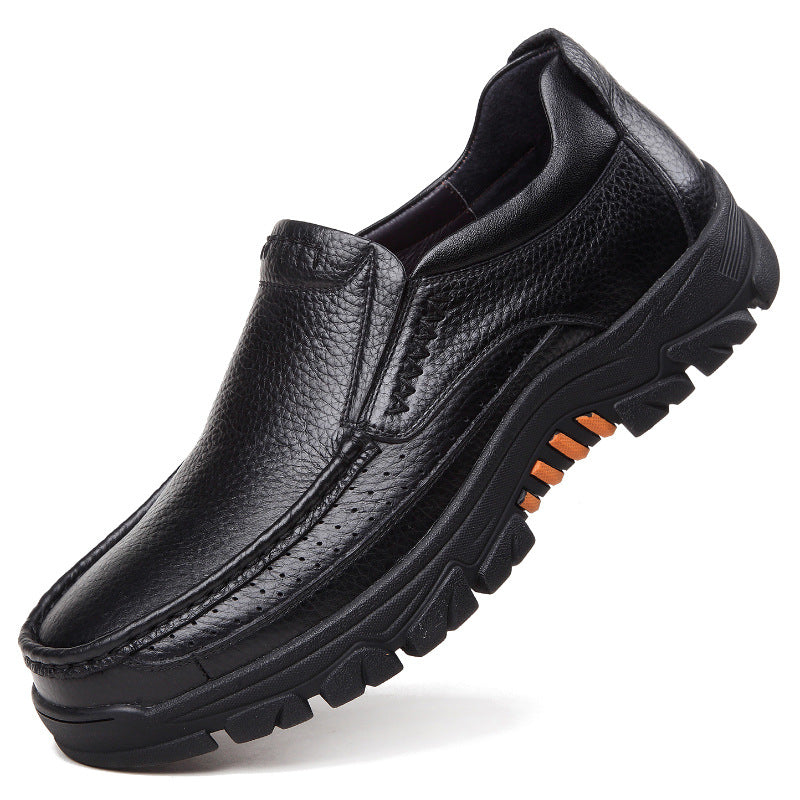 Mocasines ortopédicos de piel de vaca suave para hombre