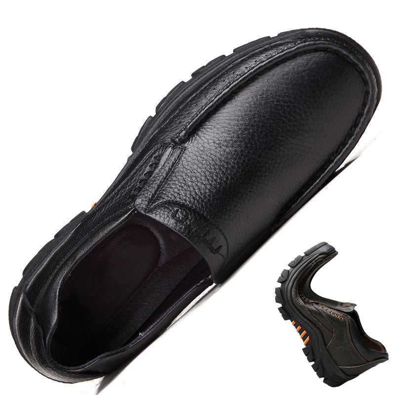 Mocasines ortopédicos de piel de vaca suave para hombre