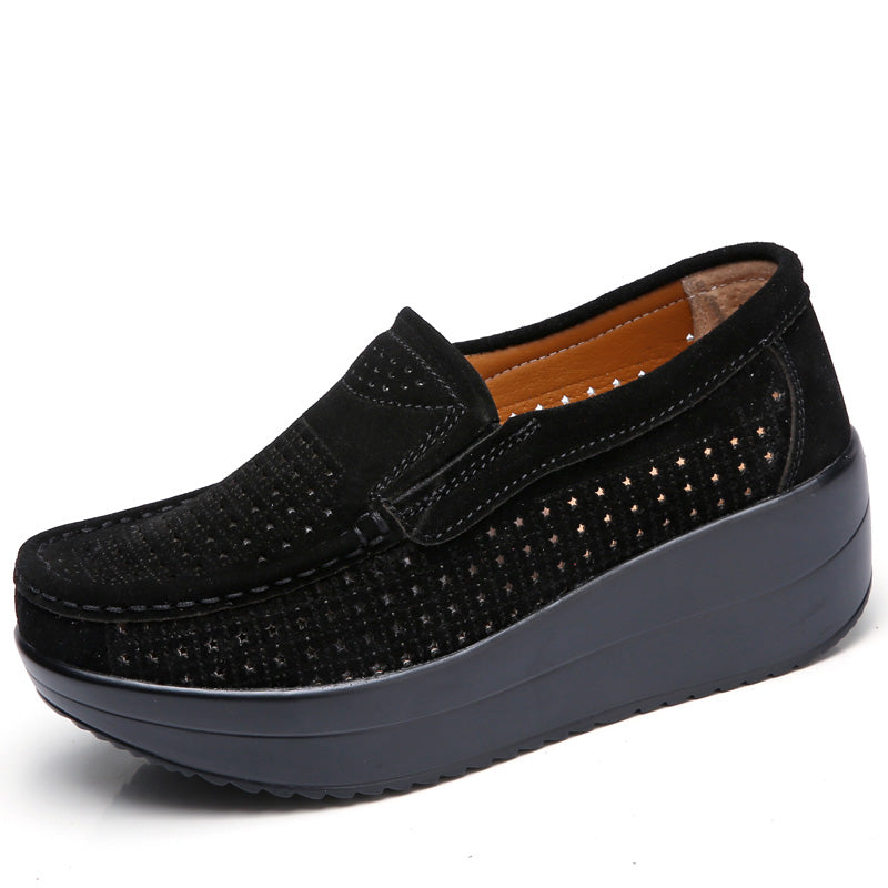Mocasines ortopédicos de plataforma transpirables