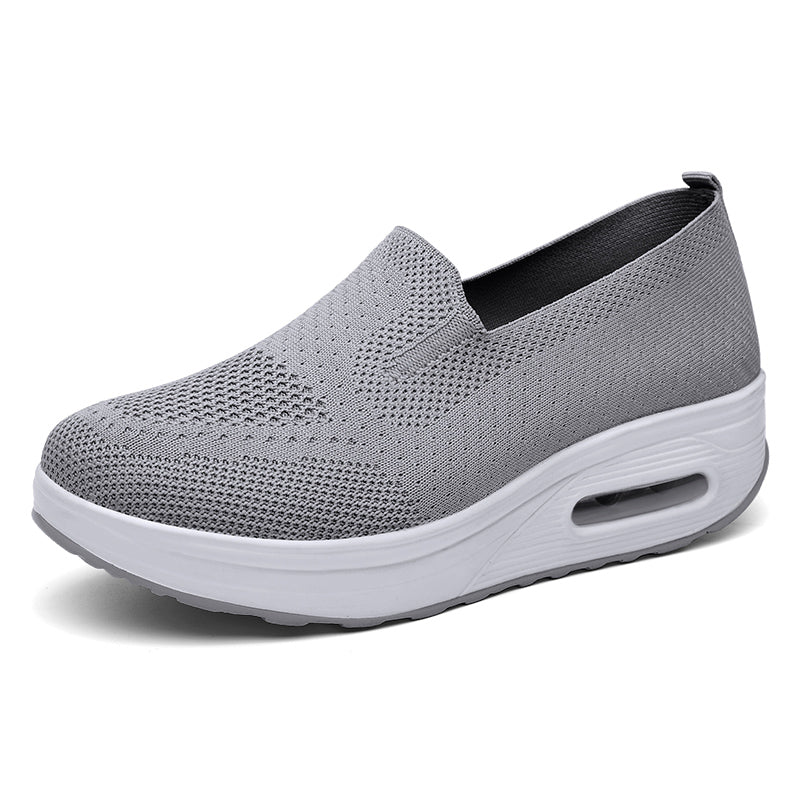 Mocasines suaves transpirables de tela para mujer