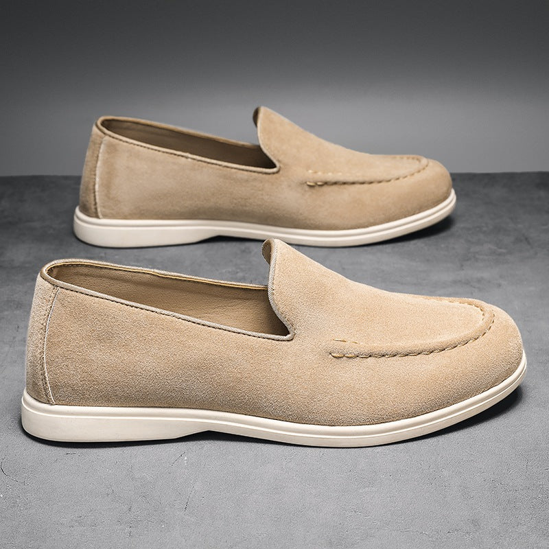 Mocasines sin cordones hombre con suela blanca, color negro, foto 11