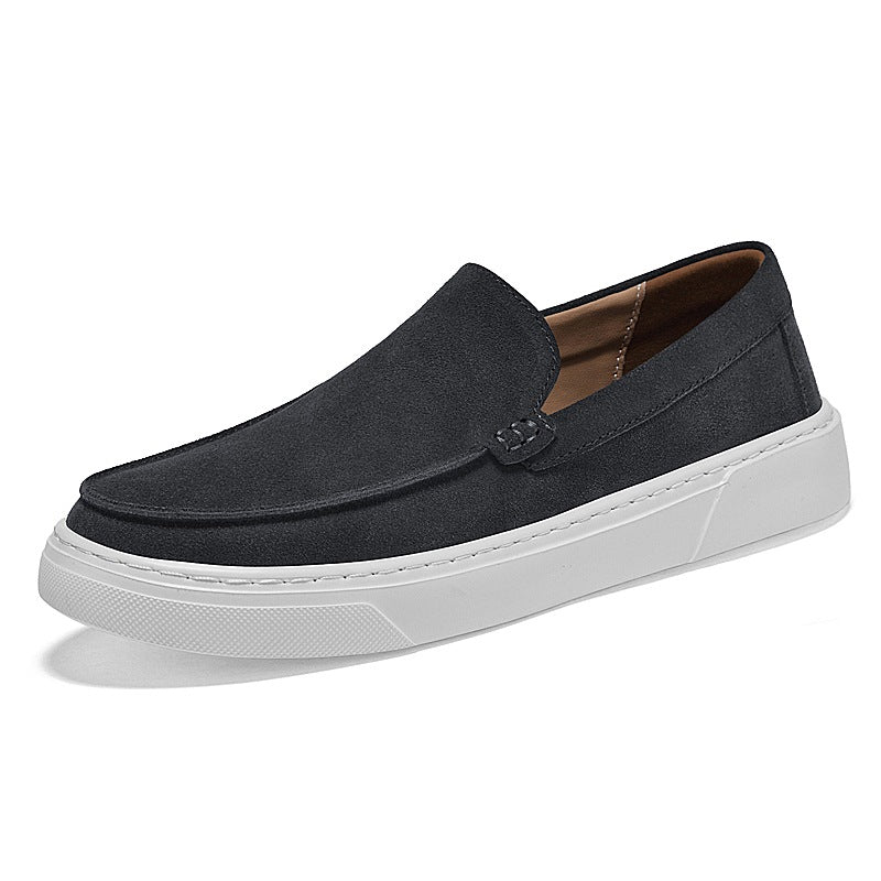 Mocasín de suela gruesa de ante para hombre camel, detalle de la suela
