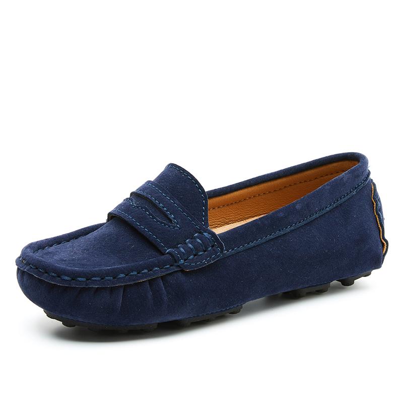 Mocasines de ante con tira para niño