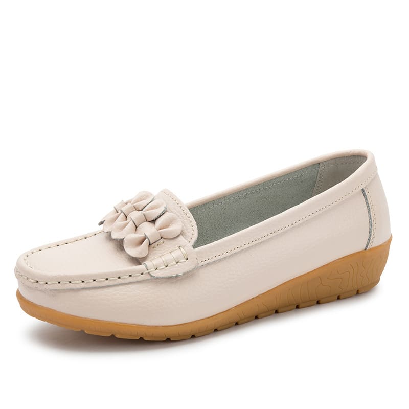 Mocasines de suela gruesa en cuero para mujer