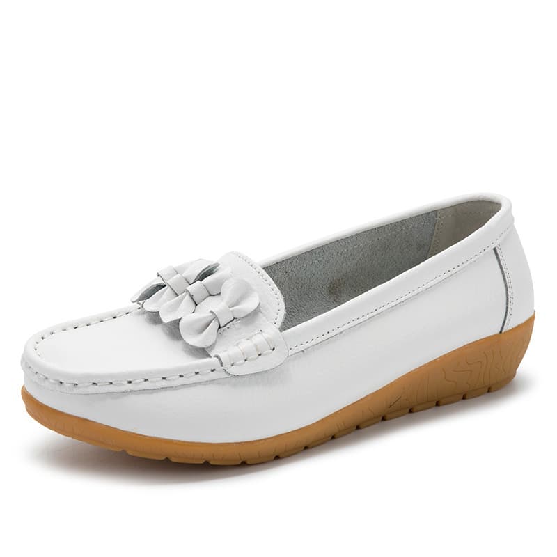 Mocasines de suela gruesa en cuero para mujer