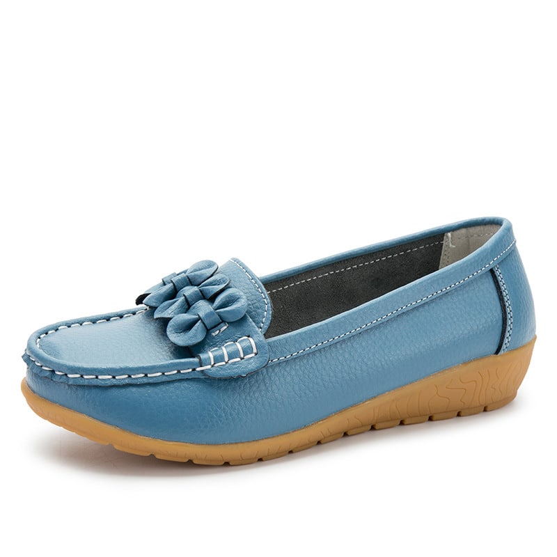 Mocasines de suela gruesa en cuero para mujer