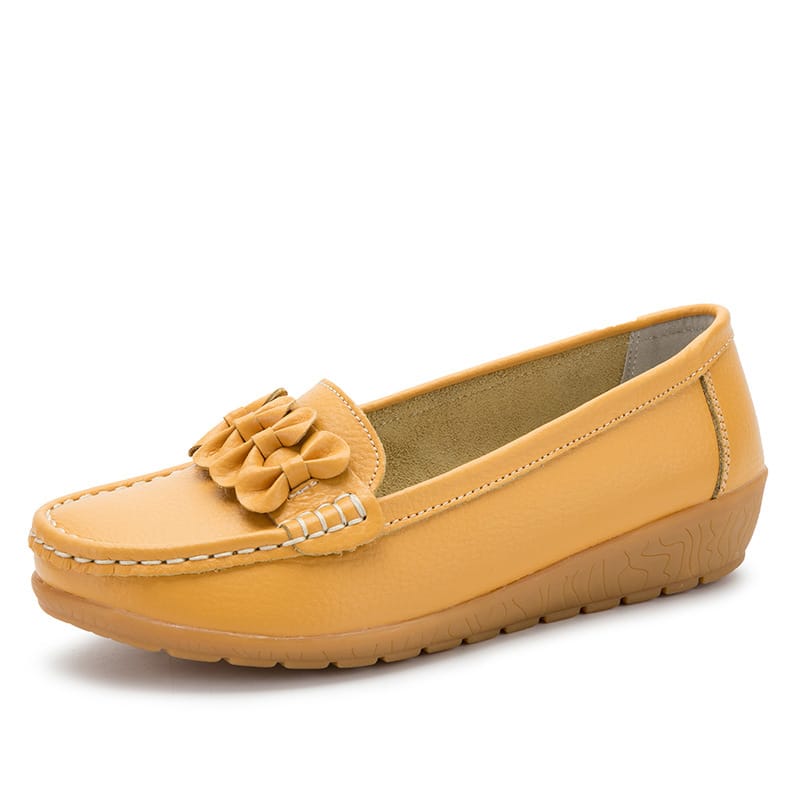 Mocasines de suela gruesa en cuero para mujer
