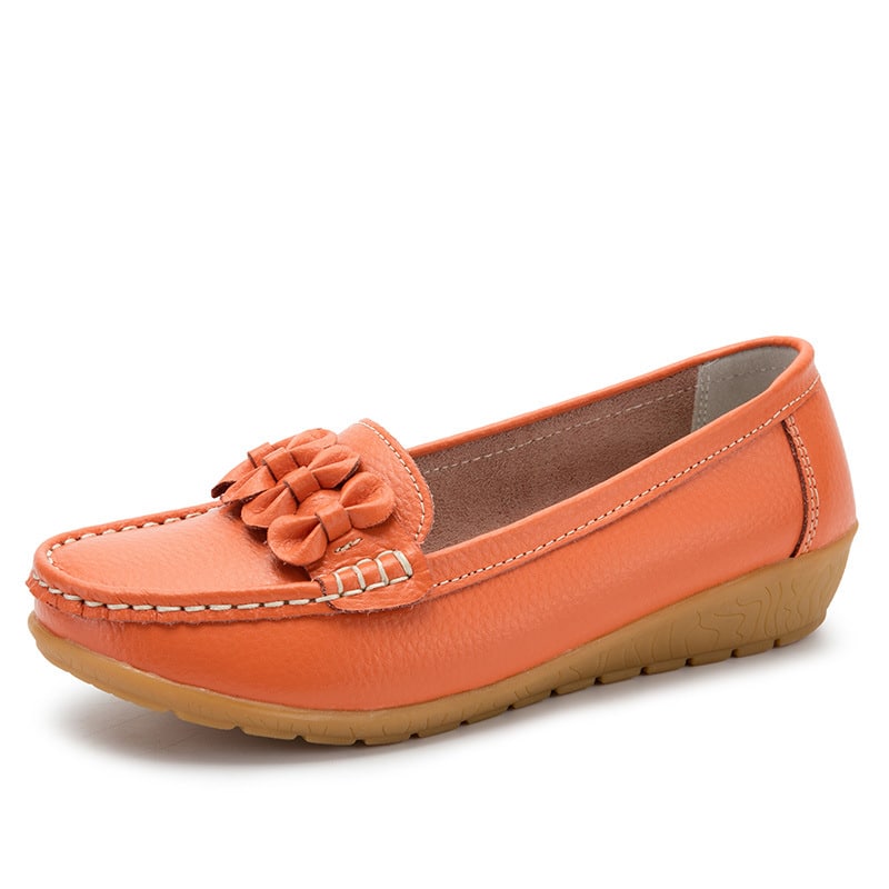 Mocasines de suela gruesa en cuero para mujer