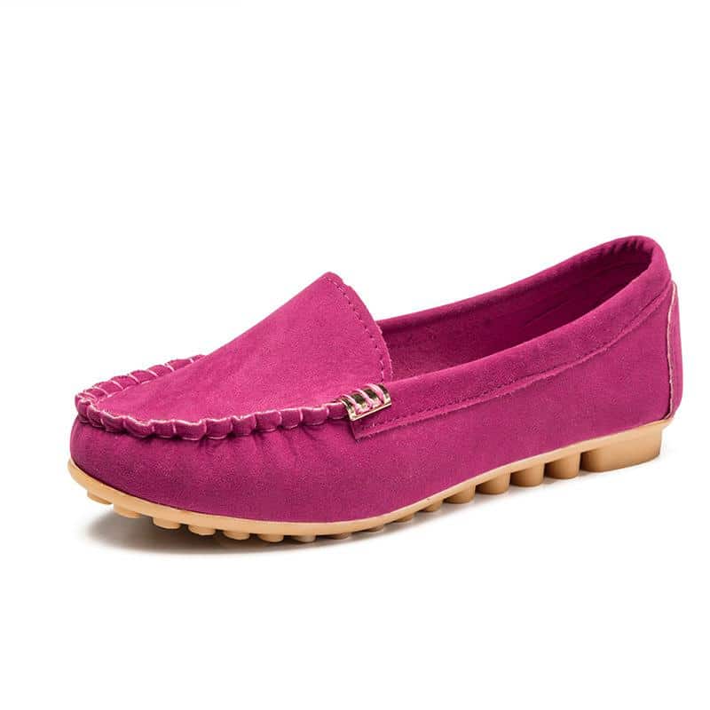 Mocasines de suela blanda en ante