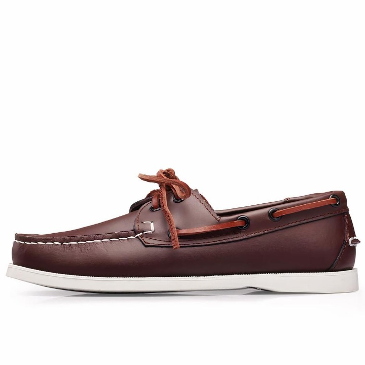 Mocasines náuticos con cordones de piel auténtica para hombre