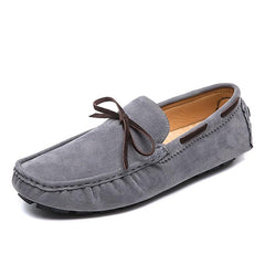 Mocasines náuticos clásicos efecto ante sin cordones para hombre, Gris