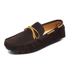 Mocasines náuticos clásicos efecto ante sin cordones para hombre, Marrón