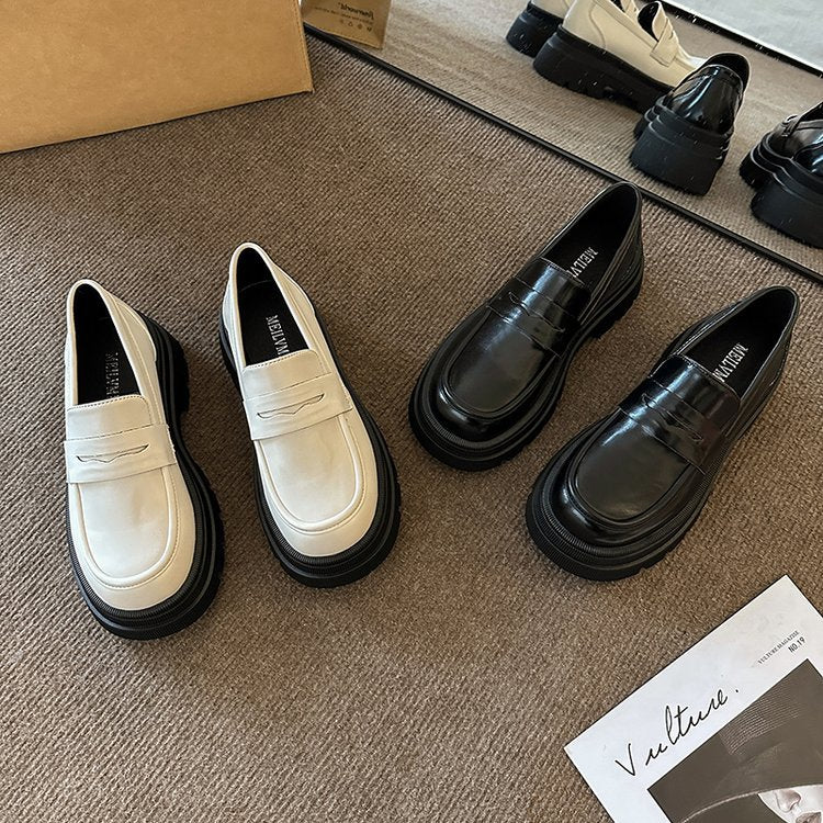 Mocasines de estilo británico con plataforma para mujer