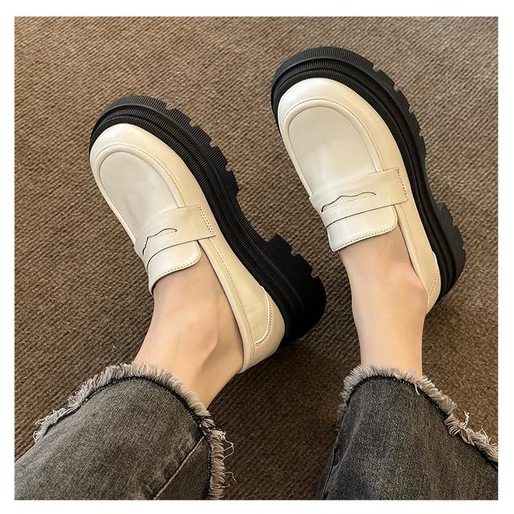 Mocasines de estilo británico con plataforma para mujer