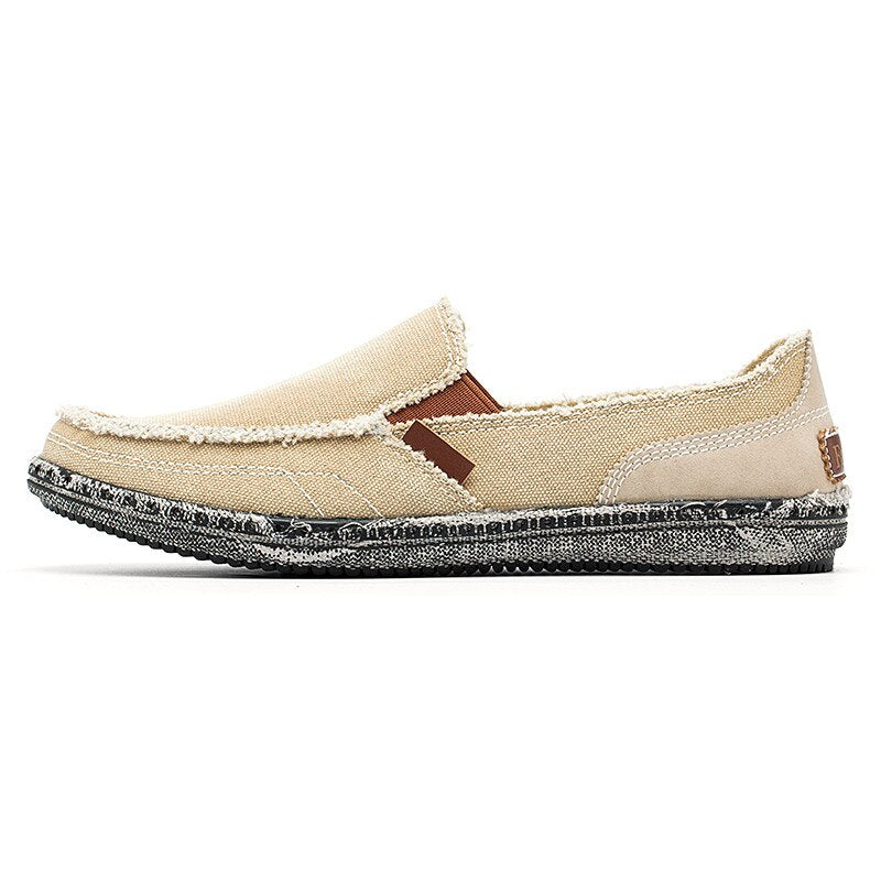 Mocasines informales de tela vaquera para hombre
